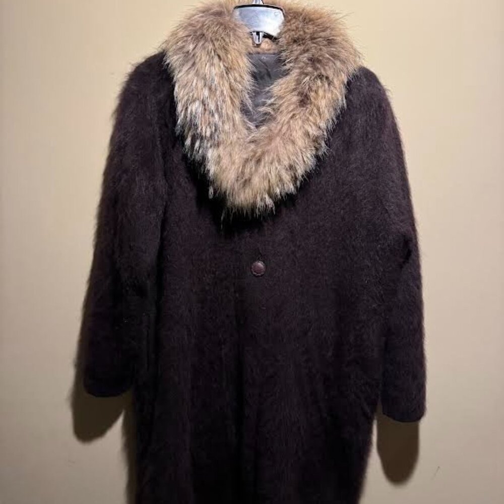Connie A Lee Jacket with Fur Scarf Medium
